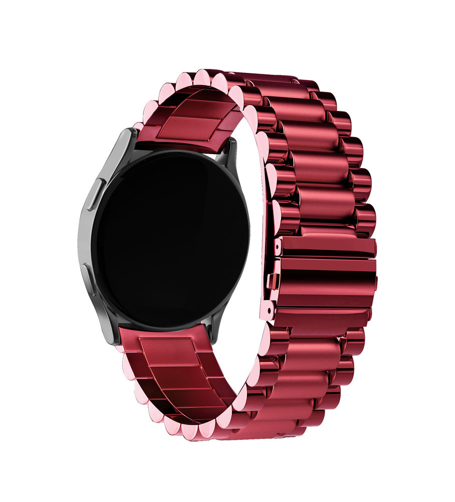 Strap-it® Strap-it Polar Ignite 2 Stahlarmband (Weinrot)