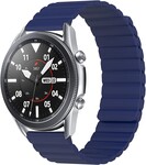 Strap-it® Strap-it Samsung Galaxy Watch 3 45mm Magnetisches Silikonarmband (Blau)