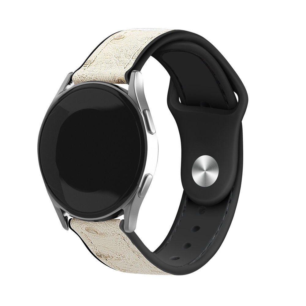 Strap-it® Strap-it Fossil Gen 5 Leder-Hybridarmband (Sandweiß)