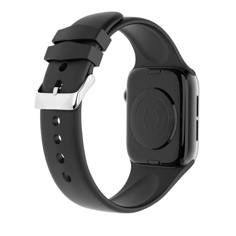 Strap-it® Strap-it Apple Watch Silikon-Schnallenarmband (Schwarz)