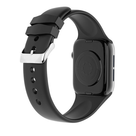 Strap-it® Strap-it Apple Watch Silikon-Schnallenarmband (Schwarz)