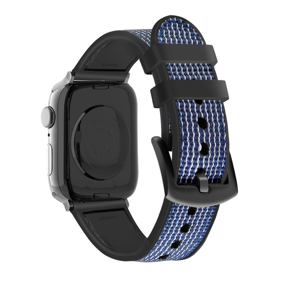 Strap-it® Strap-it Apple Watch Nylon-Hybridarmband (Blau)