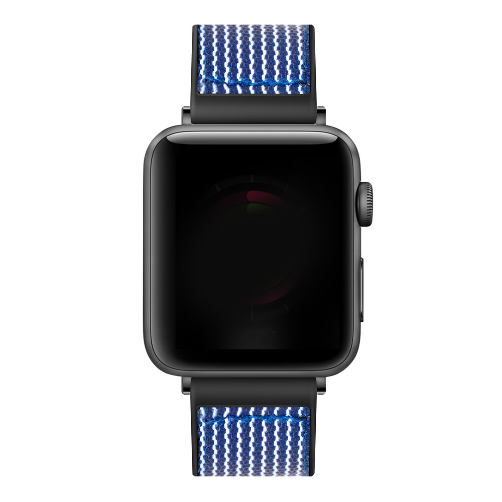 Strap-it® Strap-it Apple Watch Nylon-Hybridarmband (Blau) Strap-it® Strap-it Apple Watch Nylon-Hybridarmband (Blau)