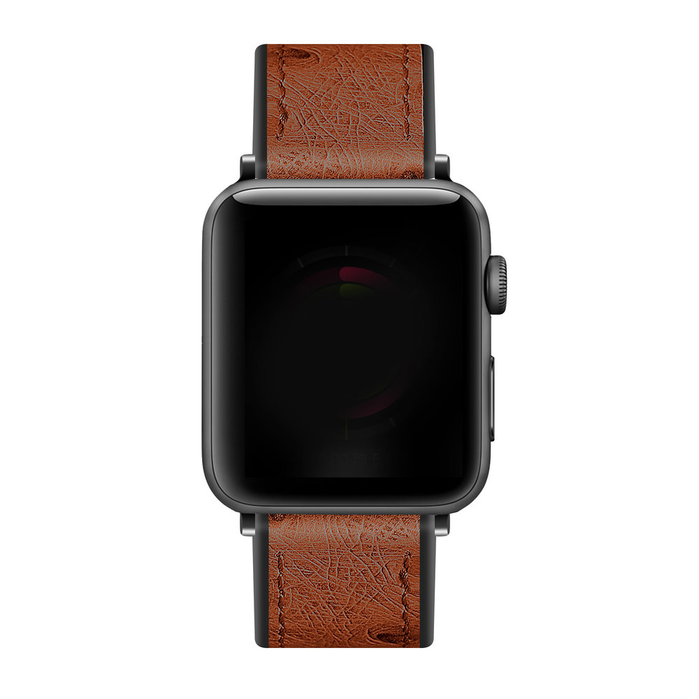 Strap-it® Strap-it Apple Watch Leder-Hybridarmband (Braun) Strap-it® Strap-it Apple Watch Leder-Hybridarmband (Braun)