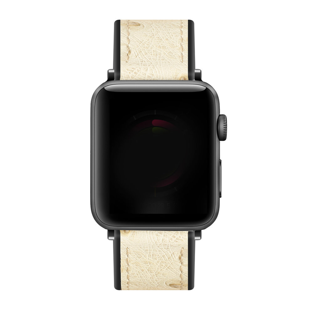 Strap-it® Strap-it Apple Watch Leder-Hybridarmband (Sandweiß) Strap-it® Strap-it Apple Watch Leder-Hybridarmband (Sandweiß)