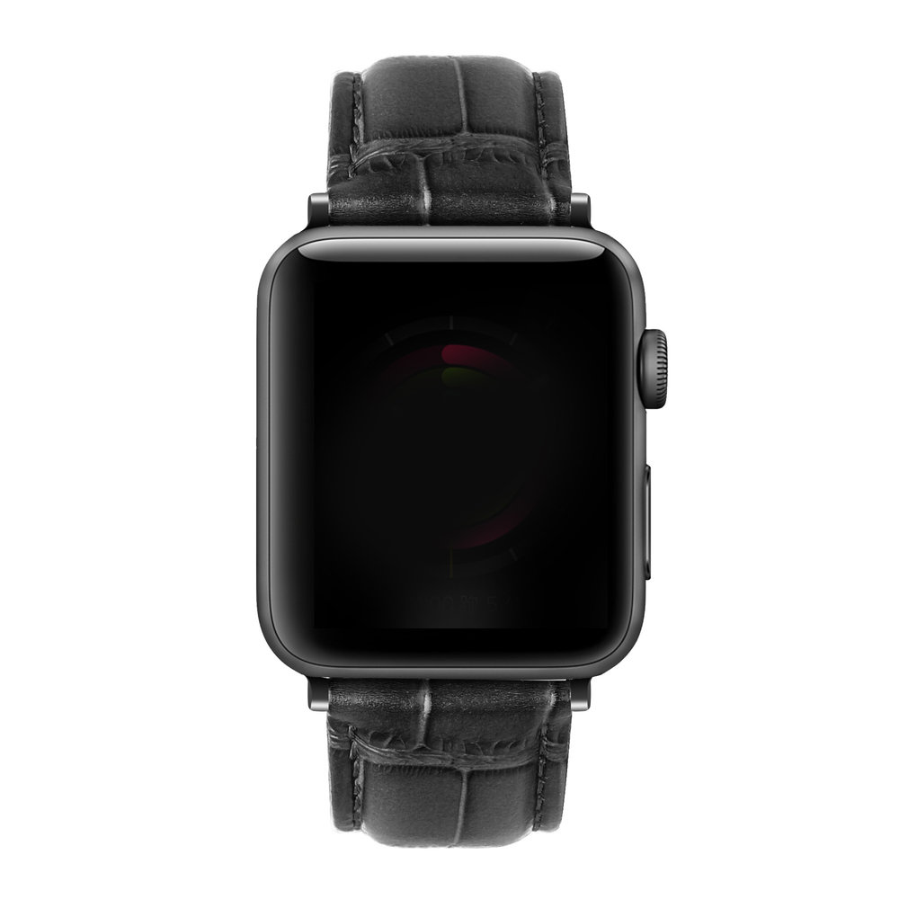 Strap-it® Strap-it Apple Watch Lederarmband mit Krokoprägung (Schwarz) Strap-it® Strap-it Apple Watch Lederarmband mit Krokoprägung (Schwarz)