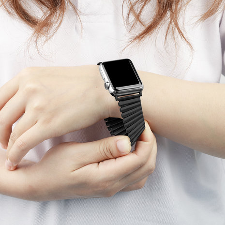 Strap-it® Strap-it Apple Watch Stahl Stretchband (Schwarz) Strap-it® Strap-it Apple Watch Stahl Stretchband (Schwarz)