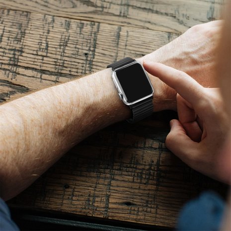 Strap-it® Strap-it Apple Watch Stahl Stretchband (Schwarz) Strap-it® Strap-it Apple Watch Stahl Stretchband (Schwarz)