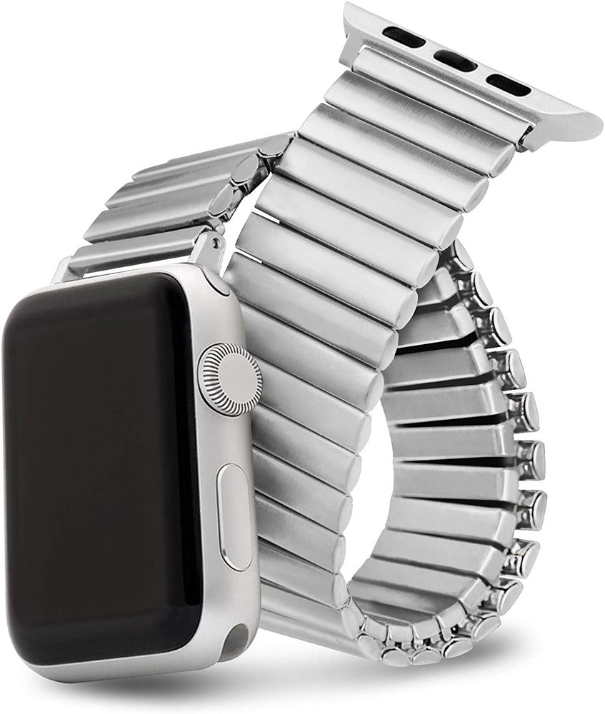Strap-it® Strap-it Apple Watch Stahl-Stretchband (Silber) Strap-it® Strap-it Apple Watch Stahl-Stretchband (Silber)