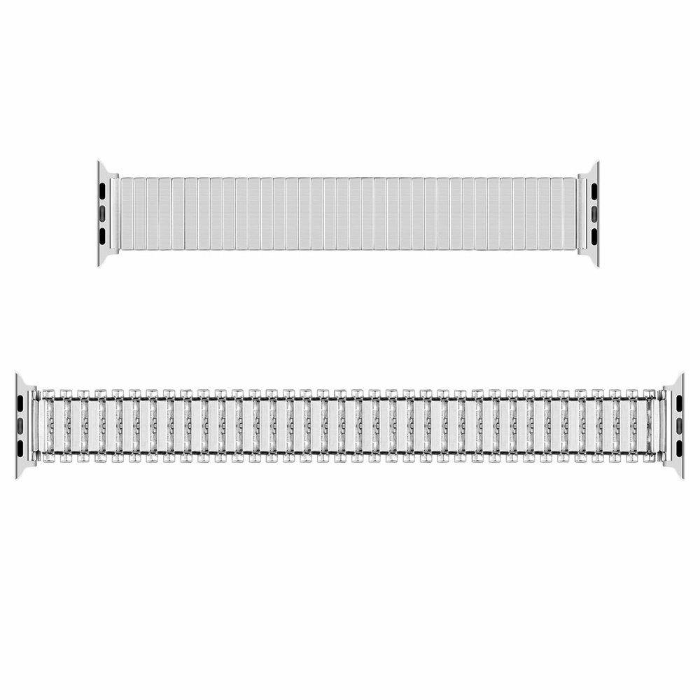 Strap-it® Strap-it Apple Watch Stahl-Stretchband (Silber) Strap-it® Strap-it Apple Watch Stahl-Stretchband (Silber)