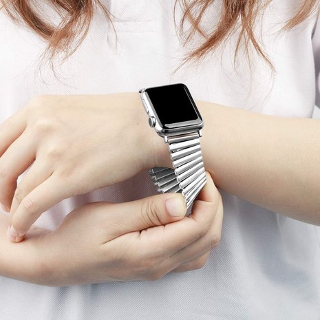 Strap-it® Strap-it Apple Watch Stahl-Stretchband (Silber) Strap-it® Strap-it Apple Watch Stahl-Stretchband (Silber)