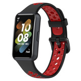 Strap-it® Huawei Band 7 Sportarmband (Schwarz/Rot)