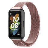 Strap-it® Huawei Band 7 Milanese-Armband (Rosa)