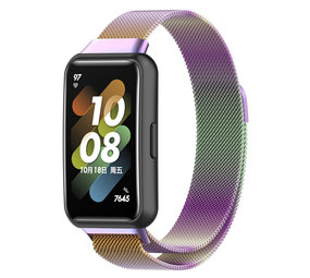 Strap-it® Huawei Band 7 Milanese-Armband (Regenbogen) Strap-it® Huawei Band 7 Milanese-Armband (Regenbogen)