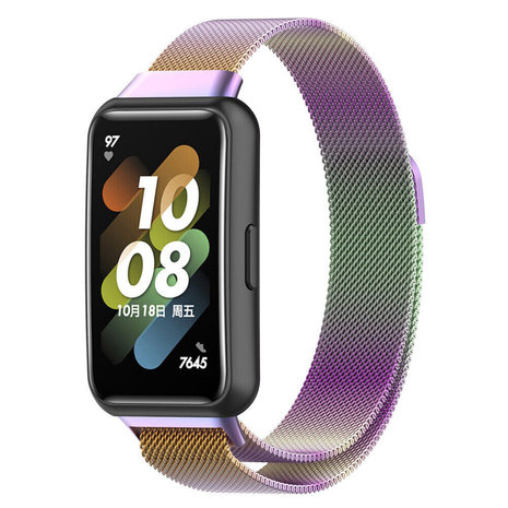 Strap-it® Strap-It Huawei Band 7 Milanese-Armband (Regenbogen) Strap-it® Strap-It Huawei Band 7 Milanese-Armband (Regenbogen)
