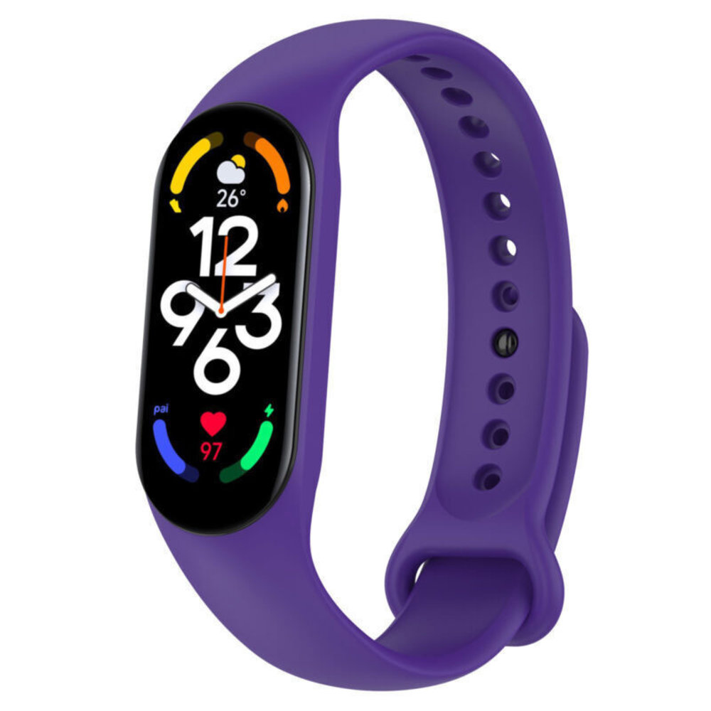 Strap-it® Strap-it Xiaomi Mi Band 7 Silikonarmband (Lila) Strap-it® Strap-it Xiaomi Mi Band 7 Silikonarmband (Lila)