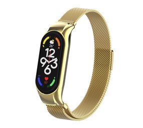 Strap-it® Xiaomi Mi Band 7 Milanese Armband (Gold) Strap-it® Xiaomi Mi Band 7 Milanese Armband (Gold)