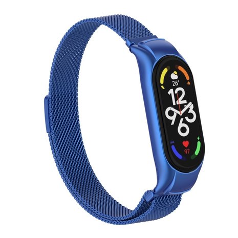 Strap-it® Strap-it Xiaomi Mi Band 7 Milanese Armband (Blau) Strap-it® Strap-it Xiaomi Mi Band 7 Milanese Armband (Blau)