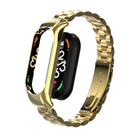 Strap-it® Strap-it Xiaomi Mi Band 7 Stahlarmband (Gold) Strap-it® Strap-it Xiaomi Mi Band 7 Stahlarmband (Gold)