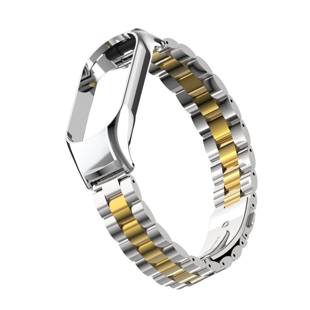 Strap-it® Strap-it Xiaomi Mi Band 7 Stahlarmband (Silber/Gold) Strap-it® Strap-it Xiaomi Mi Band 7 Stahlarmband (Silber/Gold)