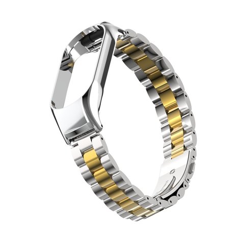 Strap-it® Strap-it Xiaomi Mi Band 7 Stahlarmband (Silber/Gold) Strap-it® Strap-it Xiaomi Mi Band 7 Stahlarmband (Silber/Gold)