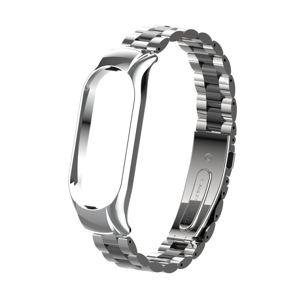 Strap-it® Strap-it Xiaomi Mi Band 7 Stahlarmband (Silber/Schwarz) Strap-it® Strap-it Xiaomi Mi Band 7 Stahlarmband (Silber/Schwarz)