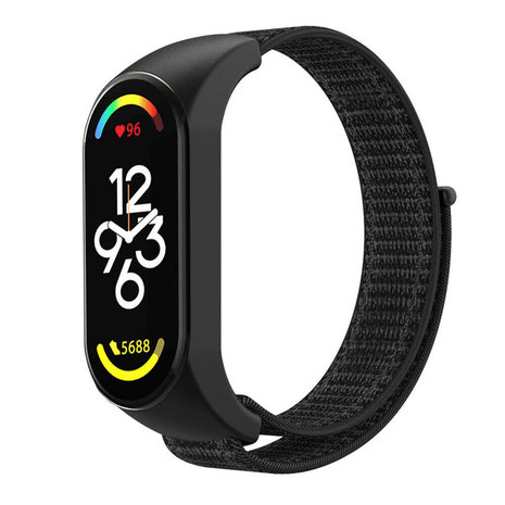 Strap-it® Strap-it Xiaomi Mi Band 7 Nylonarmband (Schwarz)