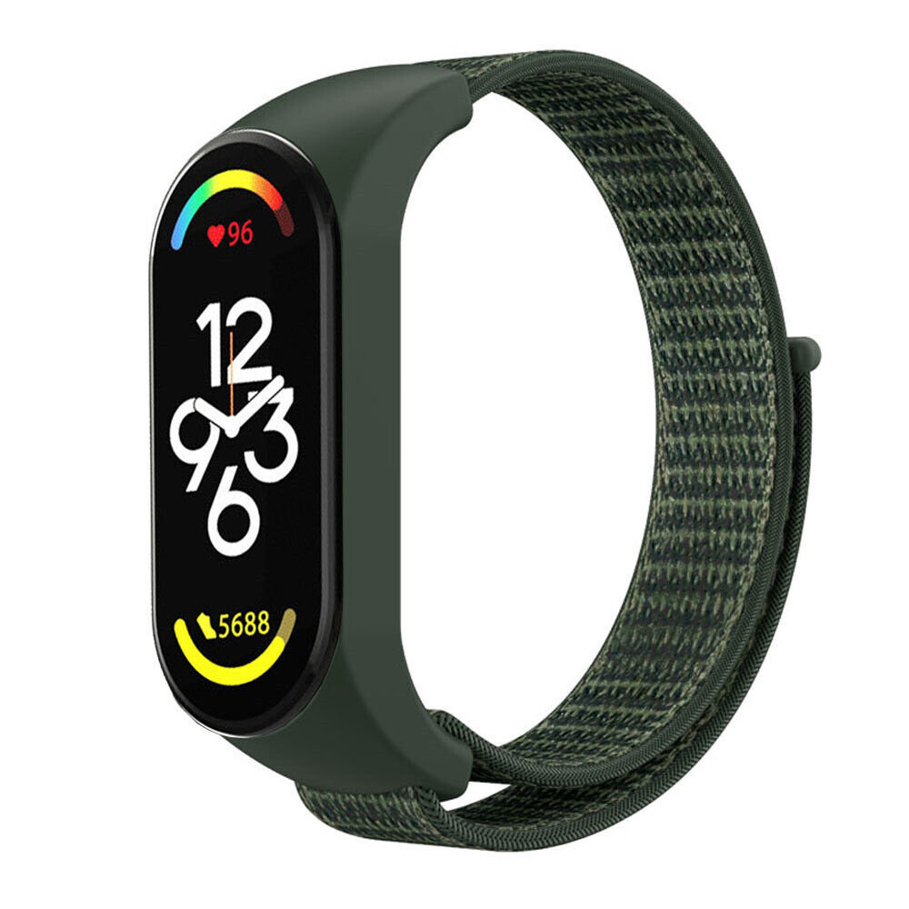 Strap-it® Strap-it Xiaomi Mi Band 7 Nylonarmband (Armeegrün)