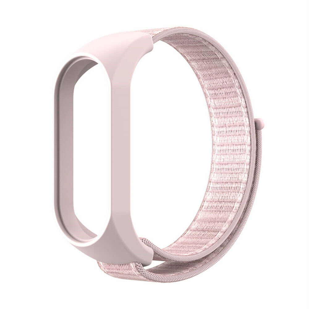 Strap-it® Strap-it Xiaomi Mi Band 7 Nylonarmband (Hellrosa)