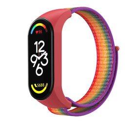 Strap-it® Xiaomi Mi Band 7 Nylonarmband (Regenbogen) Strap-it® Xiaomi Mi Band 7 Nylonarmband (Regenbogen)