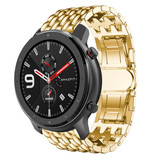 Strap-it® Xiaomi Amazfit GTR Stahl-Drachenarmband (Gold)