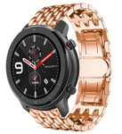 Strap-it® Strap-it Xiaomi Amazfit GTR Stahl-Drachenarmband (Roségold)