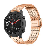 Strap-it® Xiaomi Amazfit GTR Edelstahlarmband (Roségold)