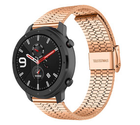 Strap-it® Xiaomi Amazfit GTR Edelstahlarmband (Roségold) Strap-it® Xiaomi Amazfit GTR Edelstahlarmband (Roségold)