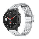 Strap-it® Xiaomi Amazfit GTR Edelstahlarmband (Silber)