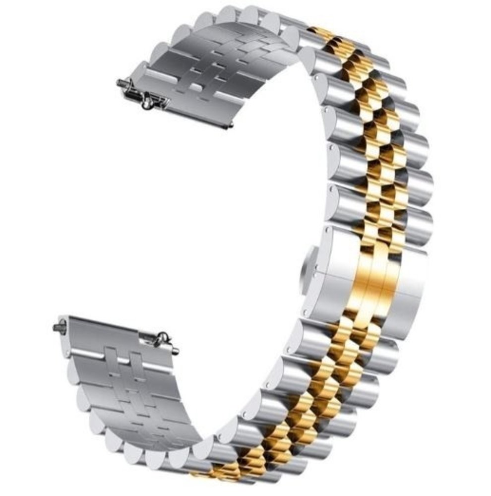 Strap-it® Strap-it Xiaomi Amazfit GTR Jubilee Stahlband (Silber/Gold)