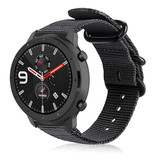 Strap-it® Xiaomi Amazfit GTR Nylon Schnallenarmband (Schwarz)