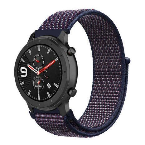 Strap-it® Strap-it Xiaomi Amazfit GTR Nylonarmband (Lila-Blau)