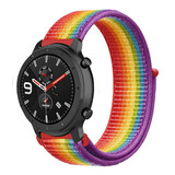 Strap-it® Xiaomi Amazfit GTR Nylonarmband (Regenbogen)