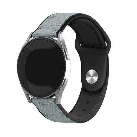 Strap-it® Strap-it Huawei Watch GT 2 Leder-Hybridarmband (Grau)
