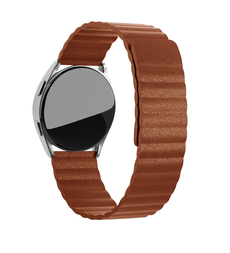 Strap-it® Strap-it Xiaomi Amazfit GTR Lederarmband Loop (Braun)