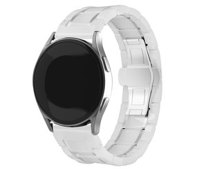 Strap-it® Honor Magic Watch 2 Keramik-Stahlarmband (Weiß/Silber) Strap-it® Honor Magic Watch 2 Keramik-Stahlarmband (Weiß/Silber)