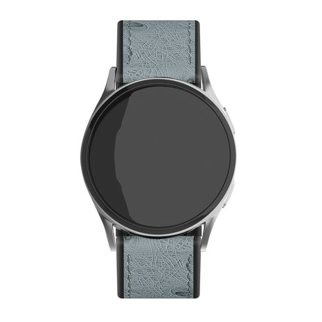 Strap-it® Strap-it Samsung Galaxy Watch 4 - 40mm Leder-Hybridarmband (Grau) Strap-it® Strap-it Samsung Galaxy Watch 4 - 40mm Leder-Hybridarmband (Grau)