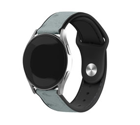 Strap-it® Samsung Galaxy Watch 4 - 44mm Leder-Hybridarmband (Grau) Strap-it® Samsung Galaxy Watch 4 - 44mm Leder-Hybridarmband (Grau)