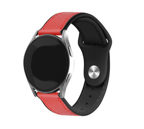 Strap-it® Samsung Galaxy Watch 4 - 44mm Leder-Hybridarmband (Rot) Strap-it® Samsung Galaxy Watch 4 - 44mm Leder-Hybridarmband (Rot)