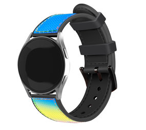 Strap-it® Samsung Galaxy Watch 4 - 44mm Nylon-Hybridarmband (Bunt) Strap-it® Samsung Galaxy Watch 4 - 44mm Nylon-Hybridarmband (Bunt)