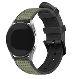 Strap-it® Samsung Galaxy Watch 4 Classic 46mm Nylon-Hybridarmband (Grün) Strap-it® Samsung Galaxy Watch 4 Classic 46mm Nylon-Hybridarmband (Grün)