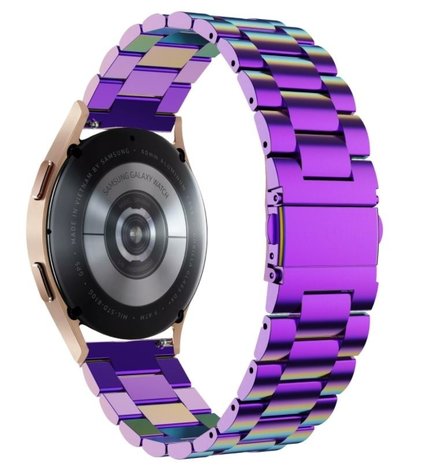 Strap-it® Strap-it Samsung Galaxy Watch 5 - 40mm Stahlarmband (Regenbogen)