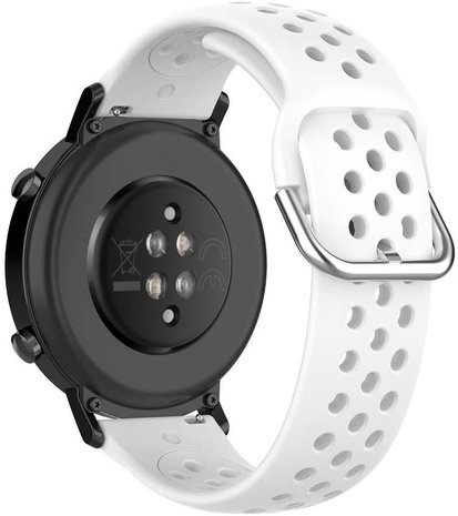 Strap-it® Strap-it Samsung Galaxy Watch 5 - 40mm Silikonarmband mit Löchern (Weiß)