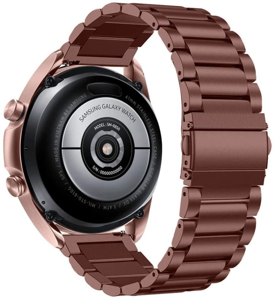 Strap-it® Strap-it Samsung Galaxy Watch 5 - 40mm Stahlarmband (Bronzebraun)